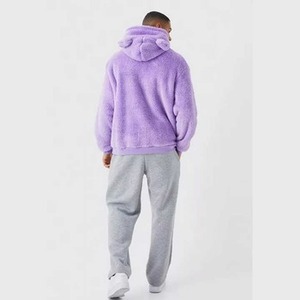Custom <b>Cute</b> <b>Bear</b> Ears Men's Sherpa Fleece Sweatshirt Hoodies Unisex Pullover Blank Heavy Teddy <b>Bear</b> Hoodie for Men's Sun Faded - Product Image 4
