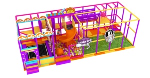 Premium Indoor Children's Steel Activity Play Center with Ball Pool <b>Slide</b> Climbing Wall and Play Area for Home Use - Product Image 2