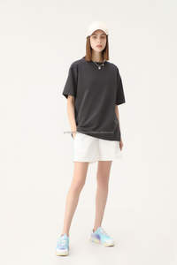 Calidad de primavera Color sólido 100% Camisetas para hombres y mujeres disponibles al por mayor con logotipo impreso de espuma personalizado - Product Image 3