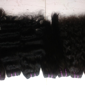 Extensiones de Cabello Humano Virgen Remy de Templo Indio Premium para Tejido de Cabello, Grado AAAAA, 26 Pulgadas de Largo, Paquete de 100g - Product Image 1