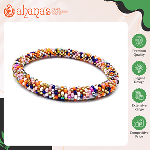 Bulk Supply Hot Sale Nepal Women's Best Handmade High Quality Trendy Casual Glass <b>Beads</b> <b>Bracelets</b> Ahana's B-018 - Product Image 2