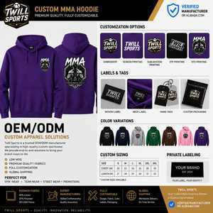 Sudadera con Capucha para Hombre con Logotipo de MMA, Color Morado, Felpa de Algodón, Corte Regular, Informal, para Otoño - Product Image 2