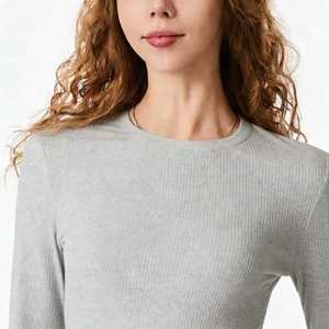 Camiseta Casual de Manga Corta para Mujer, Tejida, Transpirable, Ecológica, de Algodón Grueso, Cálida para Verano, Precio con Descuento - Product Image 4