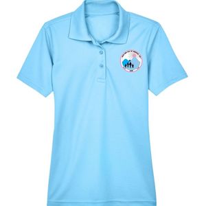 Polo pour femme bleu ciel avec broderie, manches courtes, col, mélange de coton, décontracté, golf, affaires, mode, vêtements - Product Image 2
