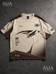 เสื้อฮอกกี้แขนยาวผู้ชาย Syn สีขาวดำ แต่งขอบตัดกัน คอวี สไตล์สปอร์ต พิมพ์ลายโลโก้ด้านหน้า - Product Image 6