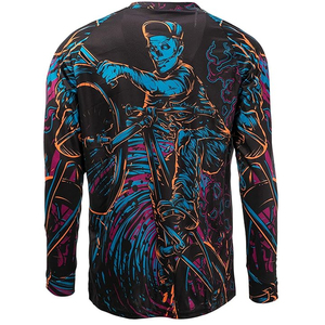 เสื้อเจอร์ซีย์วิบาก OEM ระบายอากาศได้ดี ผลิตจากโพลีเอสเตอร์/ไนลอน แห้งเร็ว พิมพ์ลายแบบซับลิเมชั่นตามสั่ง สำหรับรถวิบาก MX MTB ผู้ใหญ่ 男女  สำหรับแข่งรถวิบาก - Product Image 4