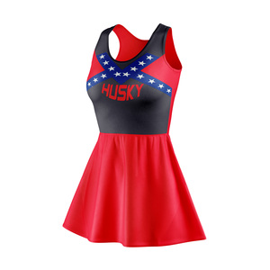 Hauts ajustés pour filles, vente en gros, uniformes de cheerleading de haute qualité, impression numérique, 100 % polyester, vente chaude, personnalisables - Product Image 1