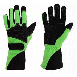 Full Finger Racing Gloves Green Black Polyester Nylon Adjustable <b>Wrist</b> <b>Strap</b> Non Slip Outdoor Riding Kart Motorcycle Gloves - Product Image 1