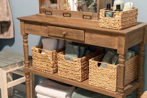 Cesta de Almacenamiento Redonda de Madera Moderna y Ecológica Decorasian, Multifuncional para la Sala de Estar - Product Image 5