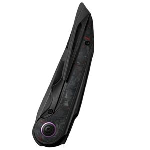 Couteaux de poche pliants multifonctionnels avec incrustation artistique sur la poignée, lame de coupe tranchante et cadre métallique durable pour le camping et les activités de plein air - Product Image 5