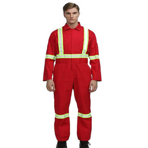 Combinaison de travail de haute qualité, respirante, en coton, haute visibilité, séchage rapide, uniforme de sécurité, combinaison de travail pour la construction, pour hommes - Product Image 1