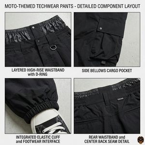 Pantalones de Nieve Impermeables Negros Unisex con Cintura Elástica y Cierre de Botones para Esquí y Snowboard para Adultos - Product Image 6