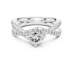 Anillo Solitario de Moissanita de Lujo en Oro de 14K y Plata de Ley con Detalles Pavé |   Joyería Fina de Compromiso y Boda de Primera Calidad - Product Image 6