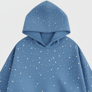 Vente en gros Sweat à capuche streetwear entièrement zippé en coton bouclette délavé à l'acide, thermique, effet soleil éclairé, avec strass personnalisés pour hommes - Product Image 6