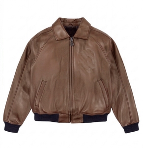 Men's Casual Safari <b>Jacket</b> Thick Waterproof Leather Stand Collar Zipper Closure High Street Style Autumn Outdoors - Product Image 6