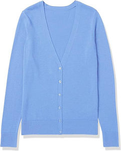 ZPB New Style OEM Women's Winter Front Logo 100% Cotton Rib Jacquard Knitted Single Button <b>Crop</b> High Street <b>Cardigan</b> Sport Long - Product Image 3