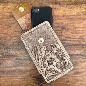 เคสโทรศัพท์มือถือหนังแท้สำหรับผู้ชายปกป้องผู้ถือโทรศัพท์มือถือหนังแท้แบบห่วงเข็มขัดกีฬาแบบพกพา - Product Image 3