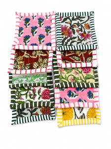 Ensemble de dessous-de-verre en coton matelassé faits à la main, motifs floraux, réversibles, dessous-de-verre en tissu, cadeau de déménagement, décoration d'intérieur - Product Image 5