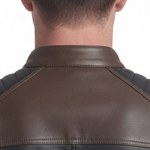 Premium <b>Men</b> <b>Leather</b> Motorcycle <b>Jacket</b> <b>Mens</b> <b>Leather</b> Stand Collar <b>Leather</b> <b>Jacket</b> <b>Men's</b> Side Pockets PU cowhide Biker <b>Jacket</b> - Product Image 4
