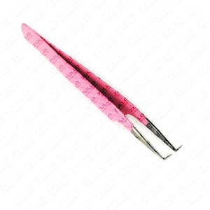 Custom Pink Eyelash Tweezers Set 3 PCS Volume Lash <b>Tools</b> with Metal Case Paper Coated Printed Design - Product Image 6