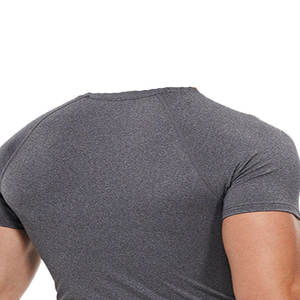 T-shirts de sport pour hommes de haute qualité, logo personnalisé, vente en gros, motif uni, nouveaux vêtements de fitness pour l'entraînement, nouveaux produits - Product Image 4