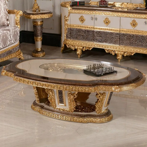 Juego de Sofás de Madera de Teca Clásica de Lujo, Muebles de Sala de Estar Estilo Europeo, Tallados a Mano, Tapizados, Ecológicos y Cómodos - Product Image 5