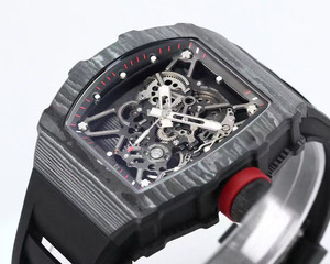 Modern Classic Luxurious Black Carbon Fiber Casual Business Travel <b>Skeletonized</b> <b>Automatic</b> Mechanical Men's <b>Watch</b> - Product Image 3