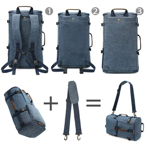 Leather Backpack Convertible <b>Bag</b> 21.7x13.4x8.7inch Waterproof Zipper Closure Unisex Soft Handle Minimalist Style - Product Image 2