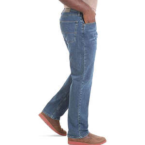 Jeans de Mezclilla Casuales de Corte Recto para Hombre, 100% Algodón, Ecológicos, Ligeros, Lavado Vintage, Elásticos, de Alta Calidad - Product Image 5