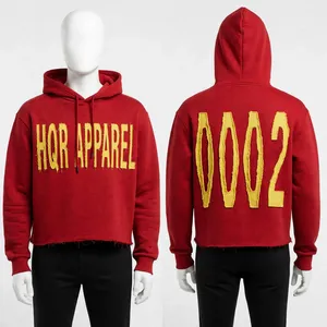 Custom 450gsm Fleece Cotton Mens <b>Hoodies</b> Blank Casual Regular Fit Pocket Anti-shrink Winter Silk Screen Printing Logo for Unisex - Product Image 3