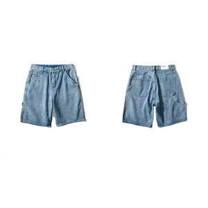 Shorts en jean délavé coupe ample pour homme, style streetwear vintage, unisexe, été, vente en gros, nouvelle collection - Product Image 3