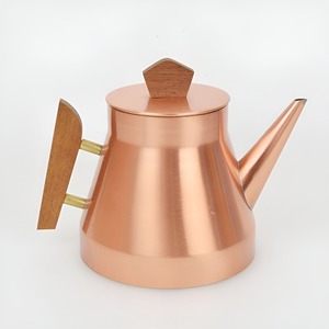New Arrival Copper <b>Water</b> <b>Container</b> with Wooden Handle and Lid Custom Size and Finish for Home Restaurant and Wedding Gift Use - Product Image 2