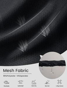 Camisetas Deportivas para Hombre, de Malla Transpirable, de Secado Rápido, de Manga Corta, para Correr, Hacer Ejercicio en el Gimnasio - Product Image 5