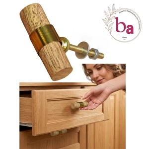European Luxury Modern T Bar Knobs Wholesale Wood Brass Drawer <b>Door</b> Cabinet <b>Pull</b> <b>Handles</b> Kitchen Bathroom Living Room Wardrobe - Product Image 2