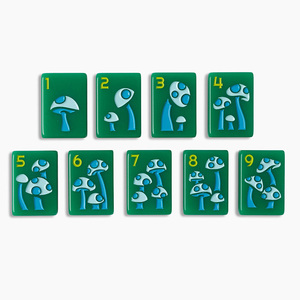 Fichas de Mahjong Americanas de Acrílico Verde Jade de 1 Capa, Coloridas, Personalizadas con Grabado, Juego de 160 Fichas, MOQ 1 Juego - Product Image 1