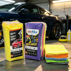 Ensemble professionnel de chiffons de nettoyage automobile 36 pièces 40*40cm 300gsm, serviettes de nettoyage en microfibre pour voiture, serviettes de detailing d'usine - Product Image 1