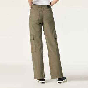 Fabricant en gros de jeans en denim pour femmes, style cargo, jeans en denim de haute qualité pour femmes, pantalons cargo pour femmes - Product Image 5