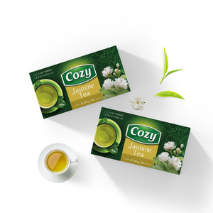 Sachets de thé vert au jasmin personnalisés de haute qualité, thé énergétique aux herbes de qualité supérieure, emballage individuel, sachets personnalisés imprimés - Product Image 1