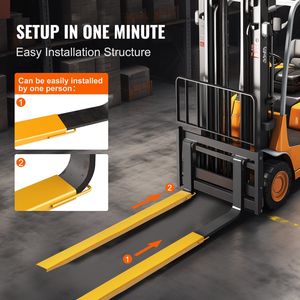 Heavy Duty 96 \ "forcella in acciaio al carbonio 6.5 \" larghezza 1 paio di accessori per carrelli elevatori industriali gialli per carrelli elevatori per Pallet - Product Image 5