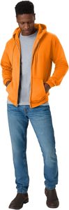 Trex Export Men's <b>Orange</b> Hooded Solid Color Casual Autumn Cotton <b>Fleece</b> Knitted Long Sleeve - Product Image 3