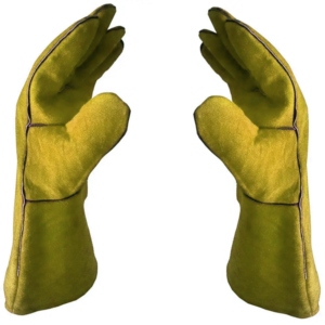 Gants de sécurité industriels de qualité supérieure, résistants aux étincelles, respirants, durables, fabriqués en cuir de vachette pleine fleur pour le soudage - Product Image 5