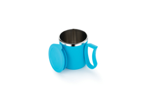 Mug en acier inoxydable de qualité supérieure, à double paroi isolée, pour café, thé et autres boissons, avec poignée, pour la maison, le bureau et les voyages, design durable. - Product Image 1