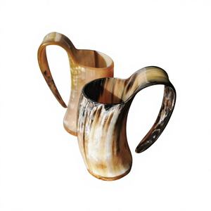 Chopes à bière portables faites à la main, style américain, réutilisables, légères, écologiques, avec logo vache/buffle et cornes de Viking, pour le camping - Product Image 5