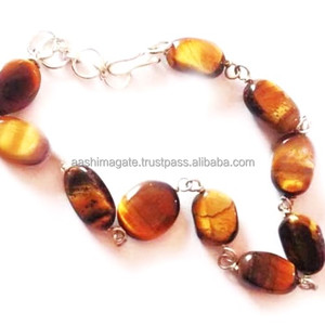 กำไลตาเสือคริสตัลหัตถกรรมหินธรรมชาติสร้อยข้อมือตาเสือ - Product Image 1