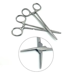Pinces chirurgicales hémostatiques vasculaires en acier inoxydable, clips chirurgicaux droits et coudés, grandes et petites pinces moustiques, classe I, manuelles - Product Image 5