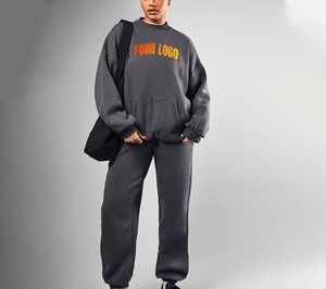 Ensemble de survêtement en molleton bouclette pour femme, coupe décontractée, service de personnalisation de marque - Product Image 6
