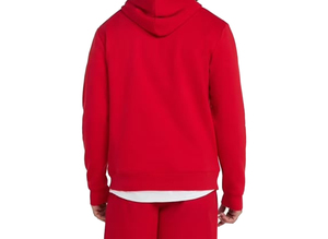 Men's Red Hooded Sweatshirt Solid Color Casual Autumn Wear French Terry <b>Knitted</b> Breathable 100% Cotton Custom Logo - Product Image 2