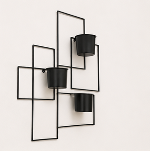 Juego de Macetas de Pared Metálicas Geométricas Modernas, Soporte Minimalista de Hierro para Macetas Colgantes, para Jardín Interior, Soporte de Pared para Plantas - Product Image 2