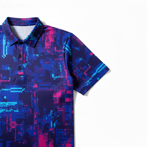 Polo sublimé écologique avec logo personnalisé, respirant, en polyester, pour homme, vêtements de sport, performance, polo de golf imprimé - Product Image 3