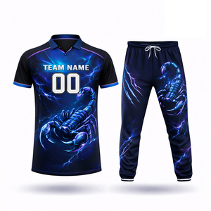 Professional Custom <b>Cricket</b> Uniform with <b>Full</b> Digital Print Logo Design 100% Polyester Anti-Bacterial - Product Image 1